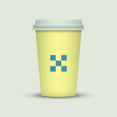 yaratıcı kahve Kupası şablonu açık renkli üzerinde 