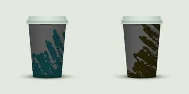 Yaratıcı tasarım için kahve bardakları götürün.