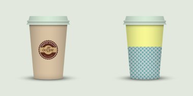 İki kahve fincanı illüstrasyon vektör