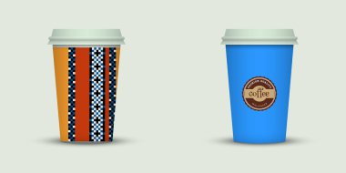 İki kahve fincanı illüstrasyon vektör 