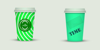 Yaratıcı tasarım için kahve bardakları götürün.