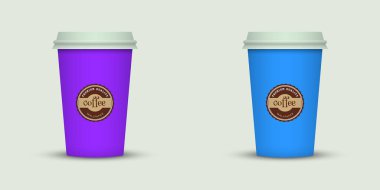 İki kahve fincanı illüstrasyon vektör