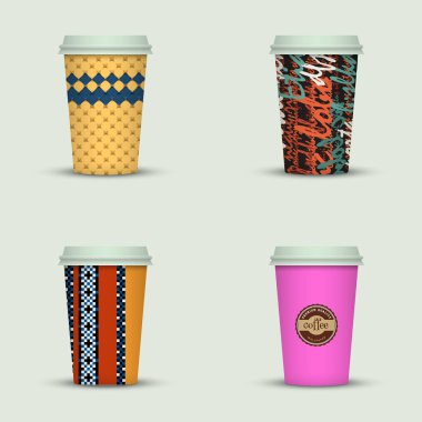 yaratıcı cappuccino kahve fincan seti