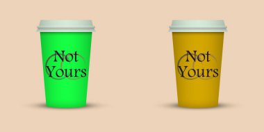 Yaratıcı tasarım için kahve bardakları götürün.