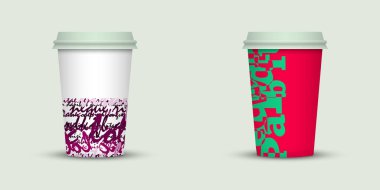 İki kahve fincanı illüstrasyon vektör 