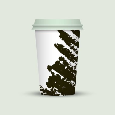 Suluboya kahve Kupası yaratıcı tasarım götürün.