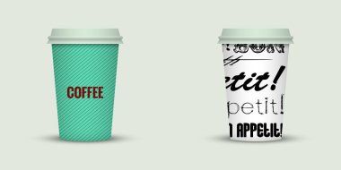 açık renkli yaratıcı kahve kupaları şablonu 