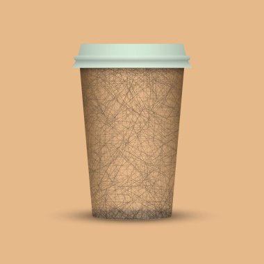 Yaratıcı tasarım için kahve fincanı götürün.