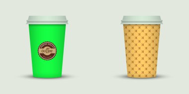 İki kahve fincanı illüstrasyon vektör 