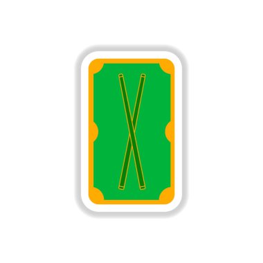 bilardo bilardo masası ve kağıt etiket tarzı içinde ipuçları