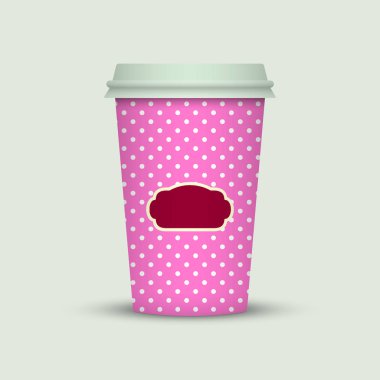 yaratıcı kahve Kupası şablonu açık renkli üzerinde 