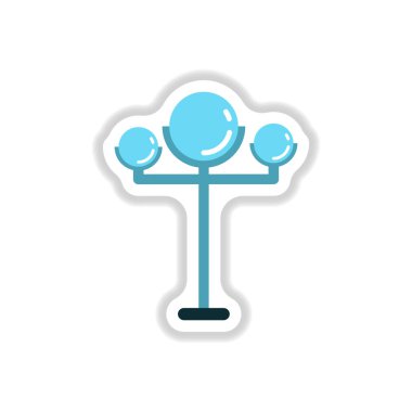 lamba sokak, Elektrik Sanayi, kağıt etiket tarzı modern sokak ışık