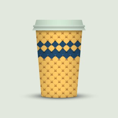 yaratıcı kahve Kupası şablonu açık renkli üzerinde 