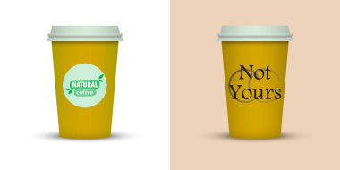 Yaratıcı tasarım için kahve bardakları götürün.