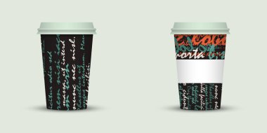 İki kahve fincanı illüstrasyon vektör