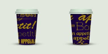 açık renkli yaratıcı kahve kupaları şablonu 