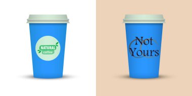 Yaratıcı tasarım için kahve bardakları götürün.