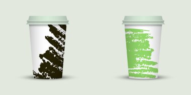 Suluboya götürün kahve fincanı yaratıcı tasarım.