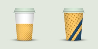 İki kahve fincanı illüstrasyon vektör