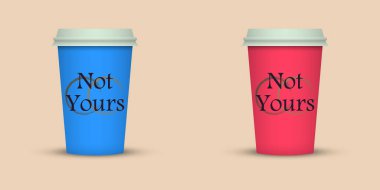 Yaratıcı tasarım için kahve bardakları götürün.