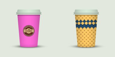 İki kahve fincanı illüstrasyon vektör 