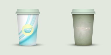 açık renkli yaratıcı kahve kupaları şablonu 