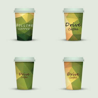 Yaratıcı dizi kahve kupaları tasarım götürün.