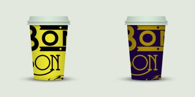 ışık arka plan üzerinde iki kahve fincanı