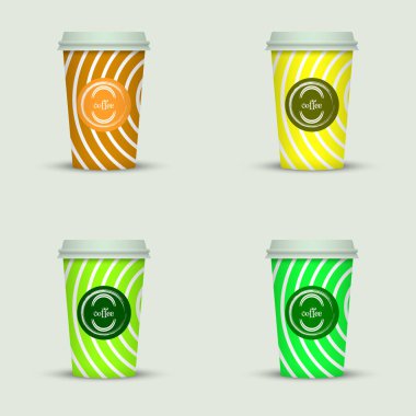 Yaratıcı dizi kahve kupaları tasarım götürün.