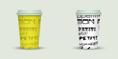 ışık arka plan üzerinde iki kahve fincanı