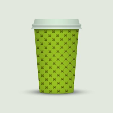 Işık arka plan üzerinde renkli kahve fincanı