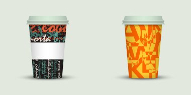 İki kahve fincanı illüstrasyon vektör 