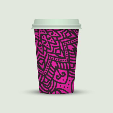 Yaratıcı tasarım için kahve fincanı götürün.