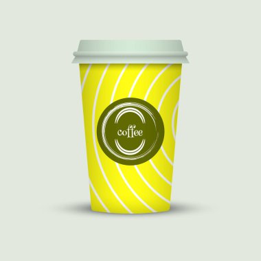 Yaratıcı tasarım için kahve fincanı götürün.