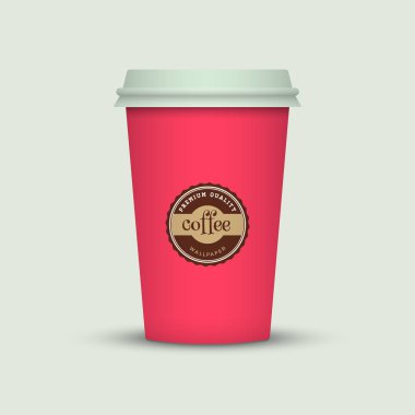 Işık arka plan üzerinde renkli kahve fincanı