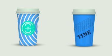 Yaratıcı tasarım için kahve bardakları götürün.