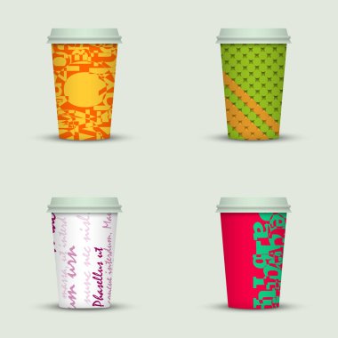 yaratıcı cappuccino kahve fincan seti