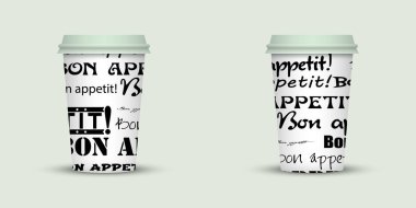 açık renkli yaratıcı kahve kupaları şablonu 