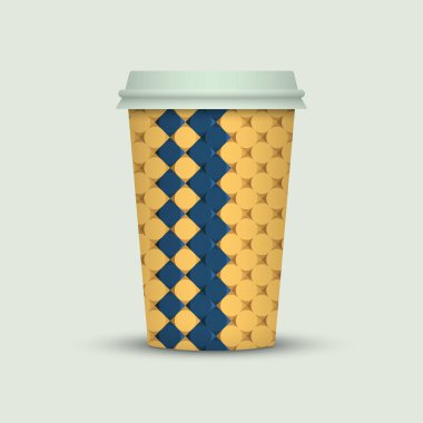 yaratıcı kahve Kupası şablonu açık renkli üzerinde 