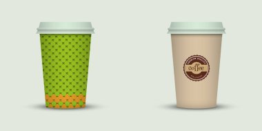 İki kahve fincanı illüstrasyon vektör 