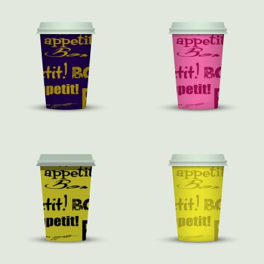 yaratıcı cappuccino kahve fincan seti