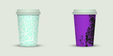 Suluboya götürün kahve fincanı yaratıcı tasarım.