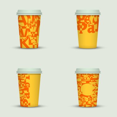 yaratıcı cappuccino kahve fincan seti