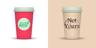 Yaratıcı tasarım için kahve bardakları götürün.