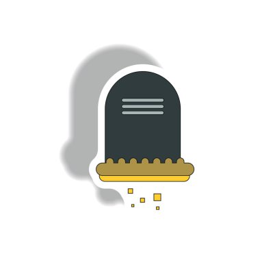 Kağıt etiket tarzı Cadılar Bayramı mezar anıtı