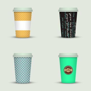 yaratıcı cappuccino kahve fincan seti