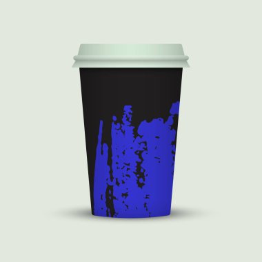 Işık arka plan üzerinde renkli kahve fincanı