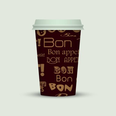 Gitmek için Modern kahve fincanı