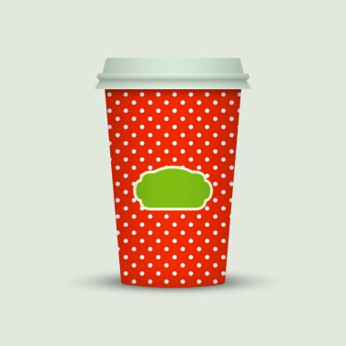 yaratıcı kahve Kupası şablonu açık renkli üzerinde 