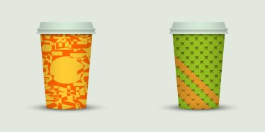 İki kahve fincanı illüstrasyon vektör 